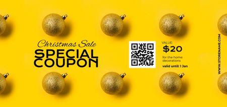 Special Christmas Sale Announcement Coupon Din Large Design Template