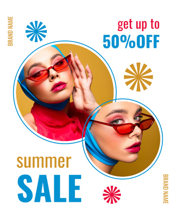 Designvorlage sommerschlussverkauf von mode-accessoires für Instagram Post Vertical