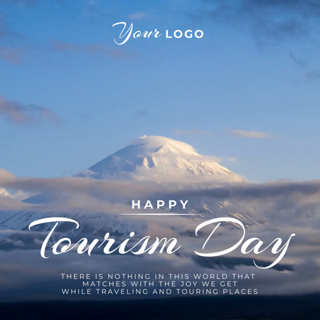 Tourism Day Celebration Announcement Animated Post Design Template