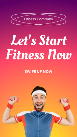 Let`s Start Fitness Now Instagram Story Design Template