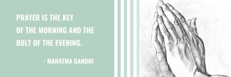 Gandhi's Quote about Prayer Email header Design Template