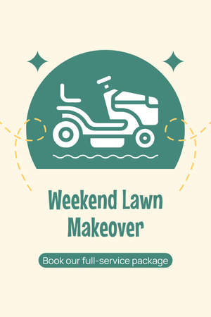 Lawn Makeover Services Pinterest Design Template
