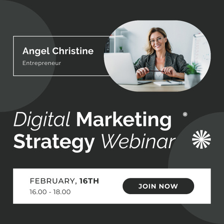 Digital Promotion Strategy Course LinkedIn post Design Template