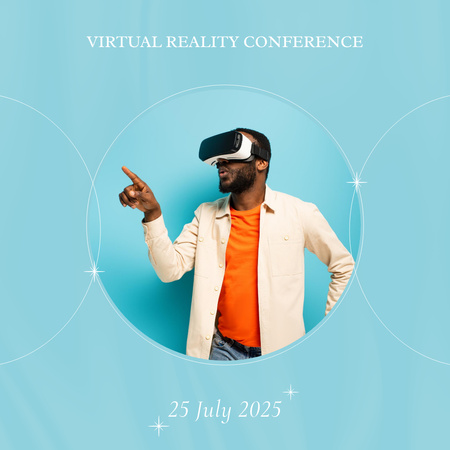 Virtuaalitodellisuuskonferenssi Instagram Design Template
