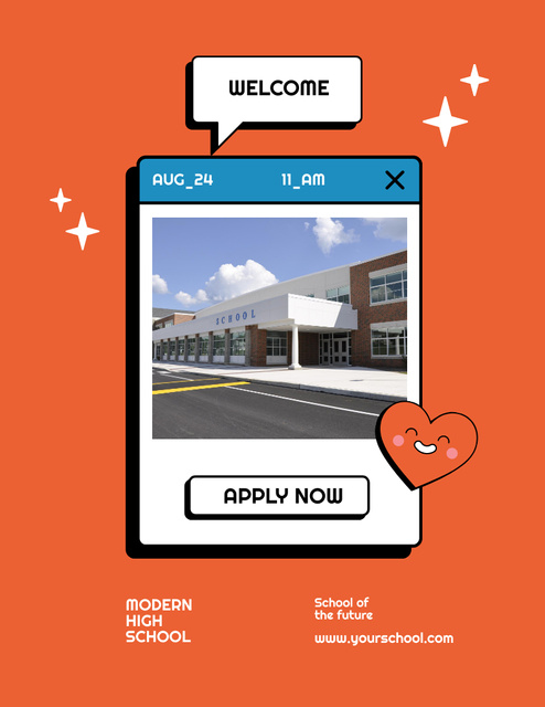 Template di design Enrollment Offer from School Poster 8.5x11in