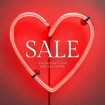 Valentine's Day Holiday Sale Animated Post Design Template