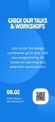 Web Design Conference Announcement with 3D Illustration