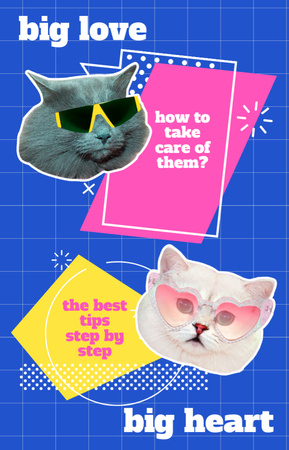 A macskák örökbefogadási koncepciójának hirdetése IGTV Cover tervezősablon