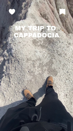 Designvorlage Blog-Promotion über Reise nach Kappadokien für Instagram Video Story