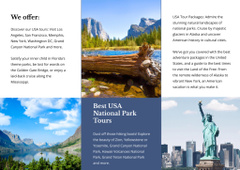 Reference Booklet about USA Destinations on Blue