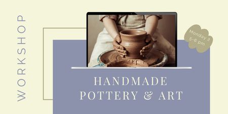 Traditional Pottery Workshop Twitter Design Template