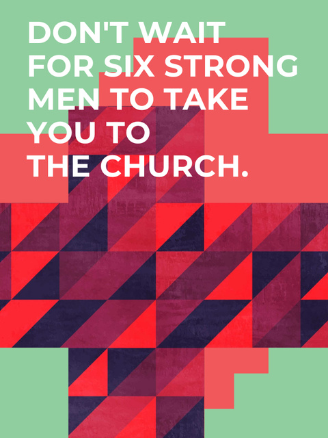 Religion Quote with Christian cross Poster US tervezősablon