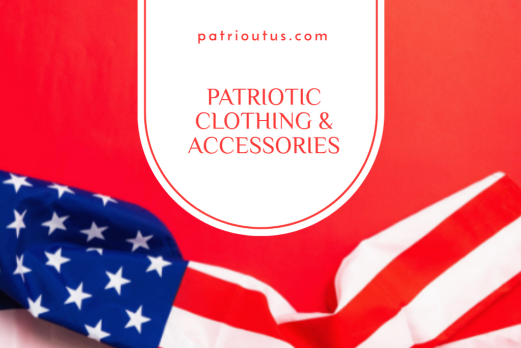 Patriotic Clothes Sale Flyer 4x6in Horizontal Design Template