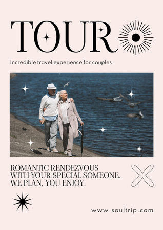 Designvorlage  Romantic Tour for  Senior Couples für Poster A3