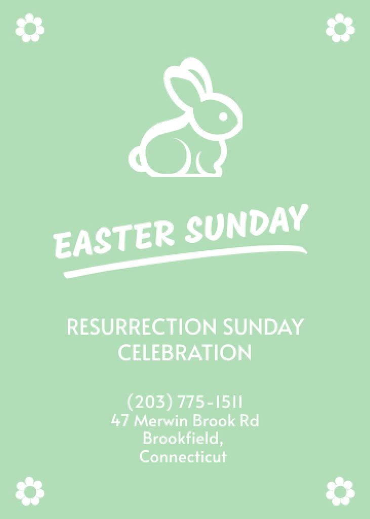 Modèle de visuel Join us in the Easter Sunday - Invitation