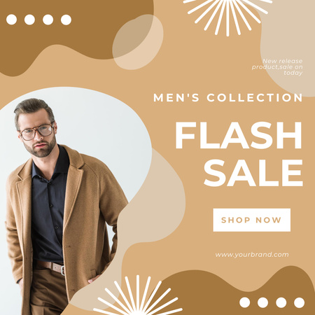 Ontwerpsjabloon van Instagram van Male Outfit Collection Sale Ad