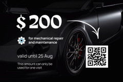 Auto Services Ad with Modern Black Car