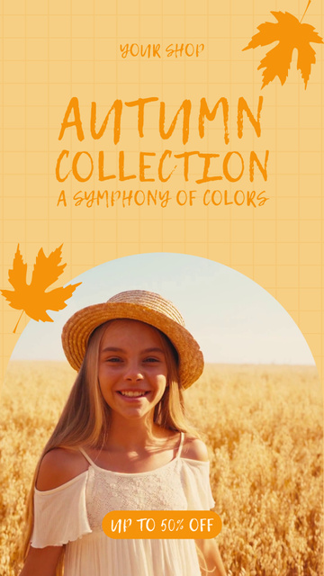Autumn Collection of Romantic Dresses Instagram Video Story – шаблон для дизайну