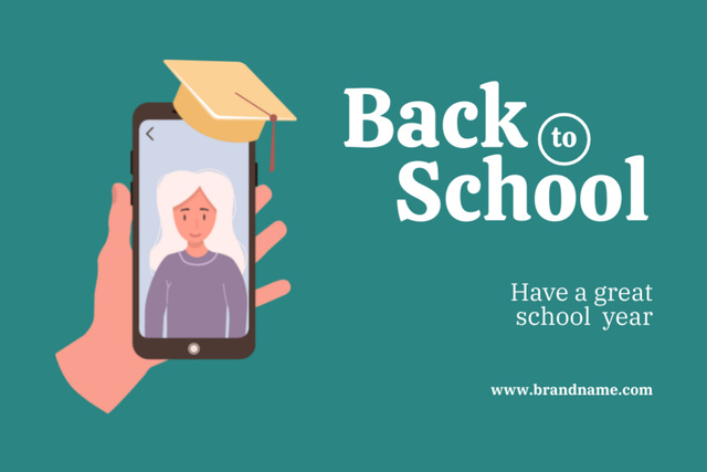 Back to School Announcement Postcard 4x6in – шаблон для дизайна