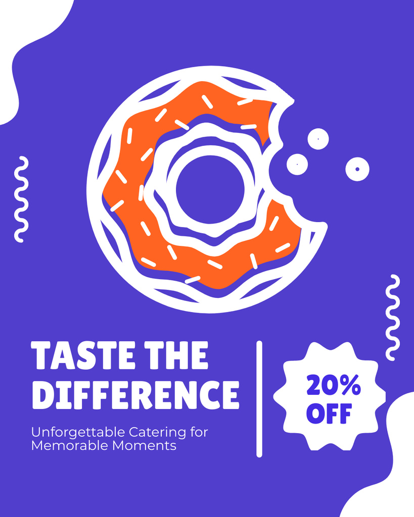 Reduced Prices for Catering with Delicious Desserts Instagram Post Vertical Design Template