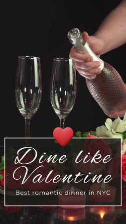 Platilla de diseño Saint Valentine`s Dinner In City Promotion TikTok Video