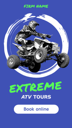 Designvorlage Anzeige für extreme ATV-Touren für Instagram Story