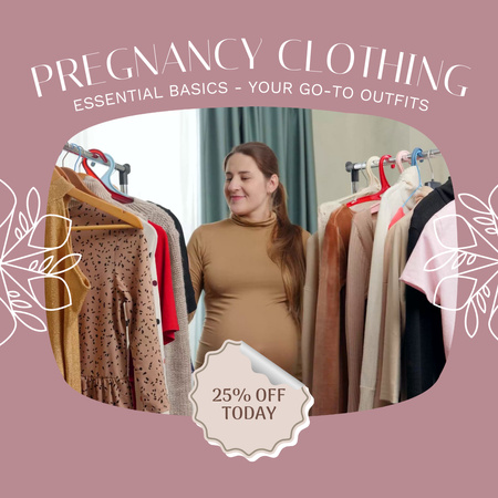 Beautiful And Comfortable Pregnancy Clothing With Discount Animated Post Design Template