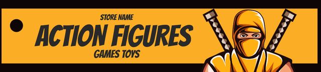 Template di design Game Toys Sale with Ninja Ebay Store Billboard