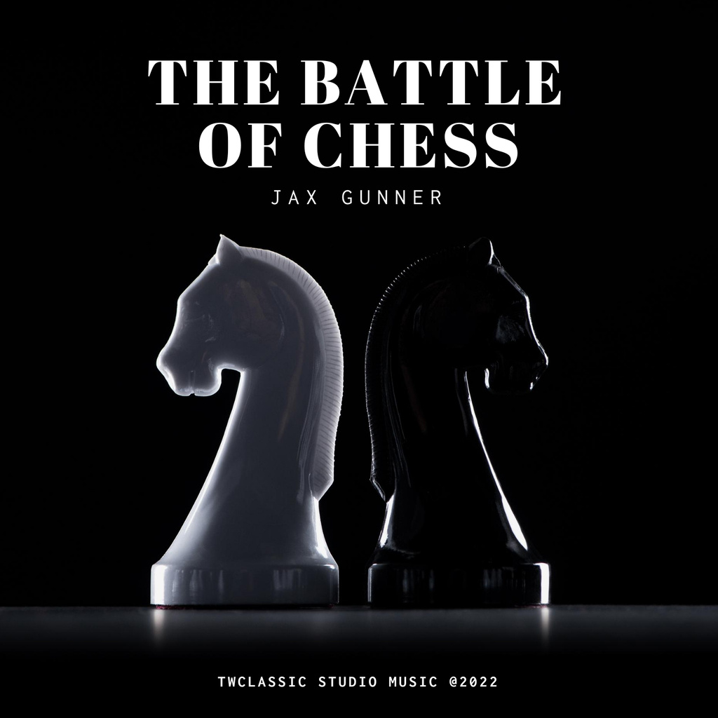 Music Album Promotion with Chessmen Album Cover Πρότυπο σχεδίασης