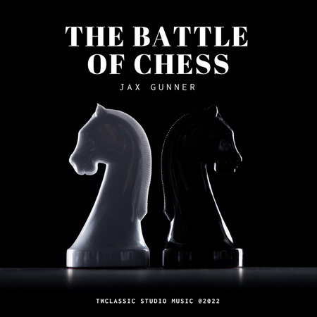 Template di design Promozione dell'album musicale con gli scacchi Album Cover