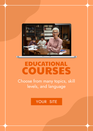 Educational Courses Ad Poster A3 Design Template