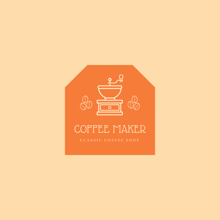 Classic Coffee Shop Ad Logo Design Template