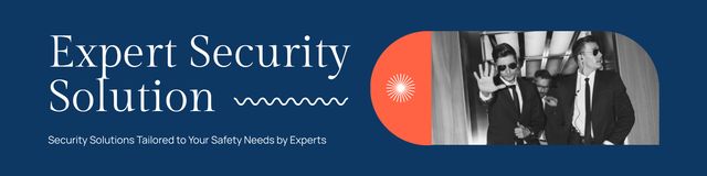 Expert Security Solutions LinkedIn Coverデザインテンプレート