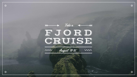Designvorlage Fjord Cruise Promotion Scenic Norway View für FB event cover