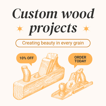 carpintaria e marcenaria Instagram Modelo de Design