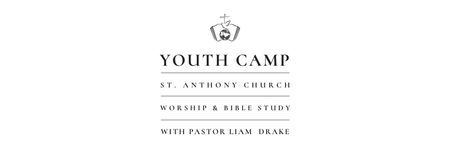 Plantilla de diseño de Campamento religioso juvenil de la iglesia de San Antonio Facebook cover 