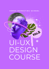 Design Course Ad with Antique Statue