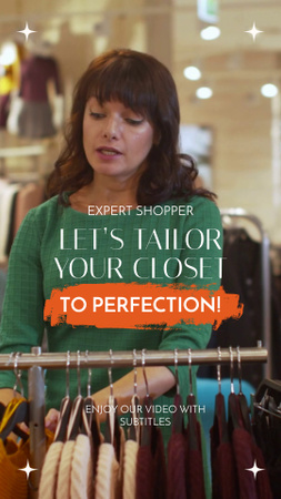 Dedicated Shopper Service Offer With Outfits Showcasing TikTok Video Design Template