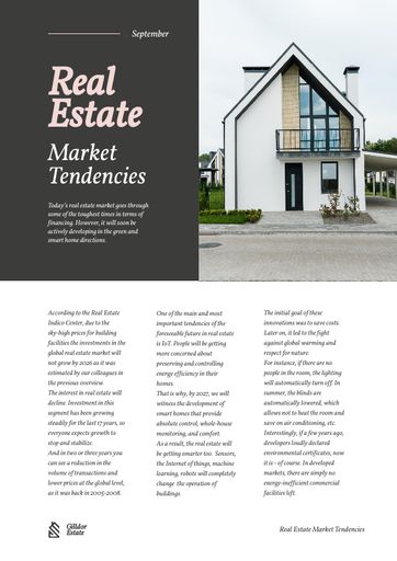 Real Estate Market Tendencies With Modern House 