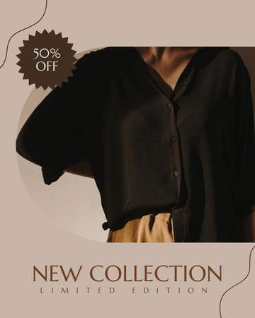 Designvorlage Limited Edition of New Fashion Collection für Instagram Post Vertical