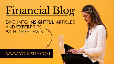 Ontwerpsjabloon van Full HD video van Financiële blog met inzichten en tips van experts