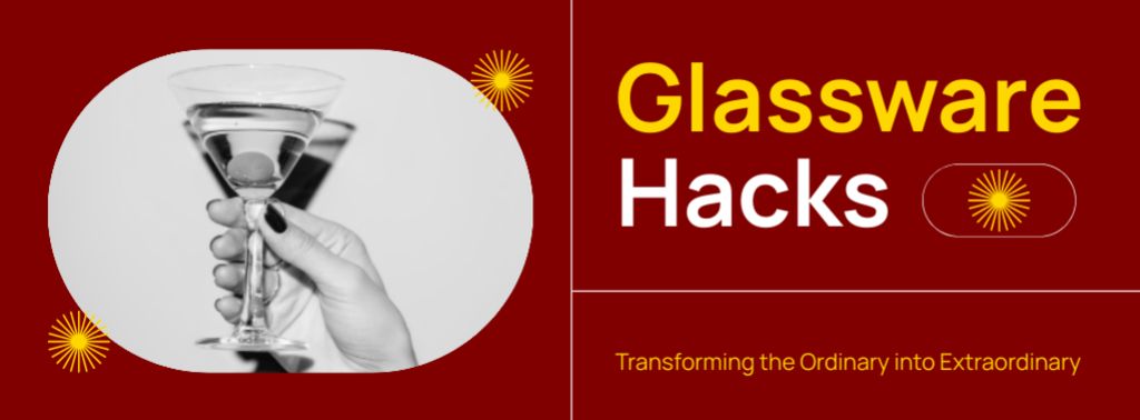 Ontwerpsjabloon van Facebook cover van Extraordinary Glassware Tips And Tricks