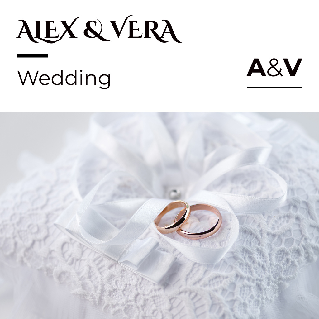 Designvorlage Photos of Wedding with Golden Rings für Photo Book