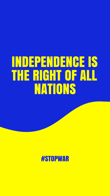 Awareness about Independence of Ukraine Instagram Story Tasarım Şablonu
