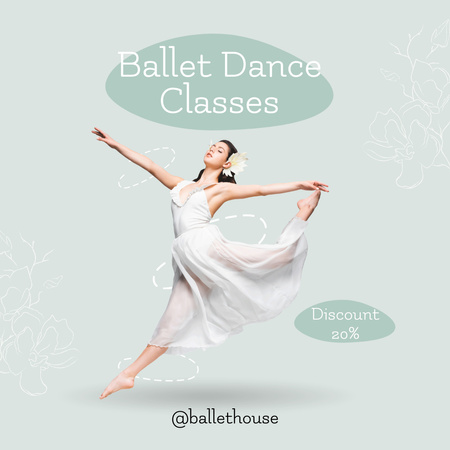 Balett osztály Reklám Instagram tervezősablon