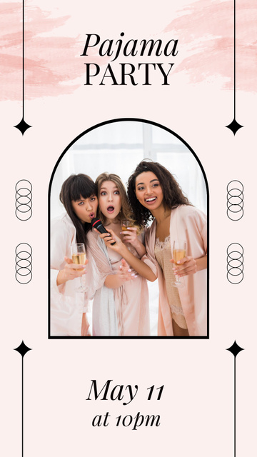 Pajama Party Invitation Instagram Story – шаблон для дизайна