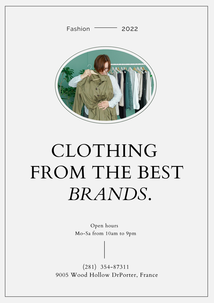 Designvorlage Offer Stylish Branded Clothing for Women für Poster B2