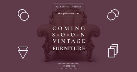 Vintage furniture shop Opening Ad Facebook AD – шаблон для дизайну