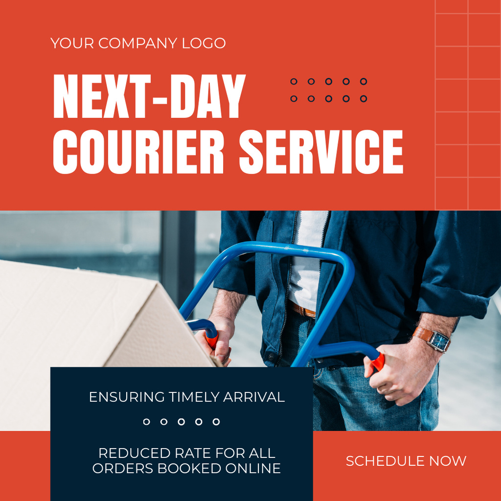 Schedule Courier Delivery Now Instagram Πρότυπο σχεδίασης
