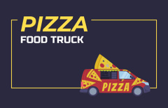 Delicious Pizza Offer with Delivery Truck